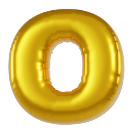 Alphabet O Balloon  3D Icon