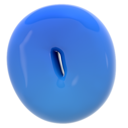 Alphabet O bubble letter  3D Icon