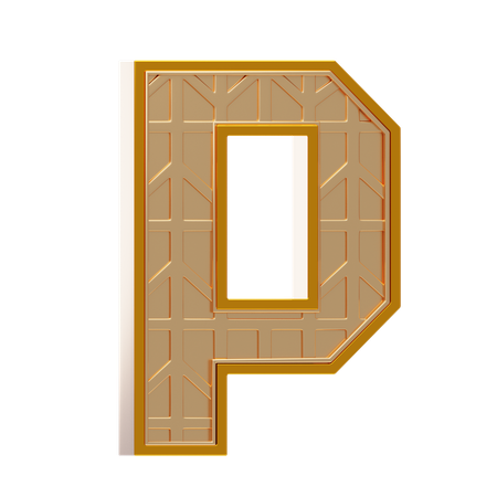 アルファベットp  3D Icon