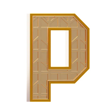 アルファベットp  3D Icon