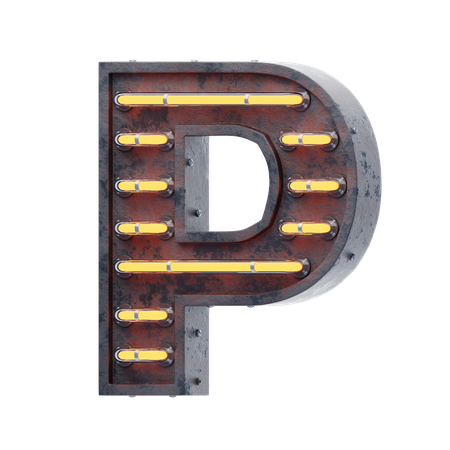 알파벳 p  3D Icon