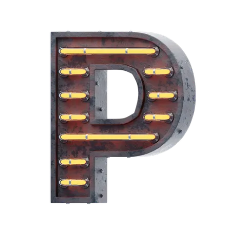 알파벳 p  3D Icon