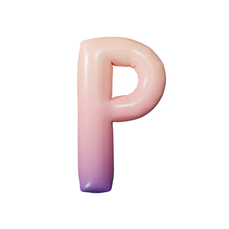 Alphabet p  3D Icon