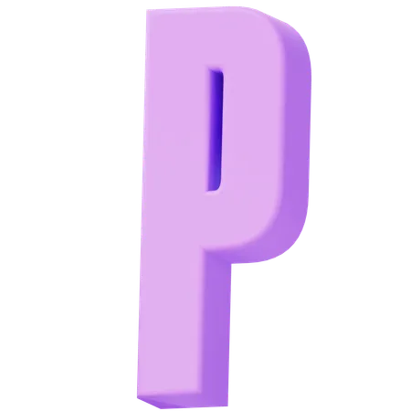 알파벳 p  3D Icon