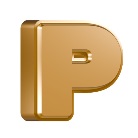 Alphabet P  3D Icon