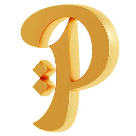 Alphabet P  3D Icon