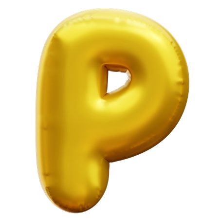 Alphabet P  3D Icon