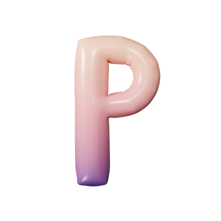 Alphabet P  3D Icon