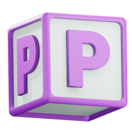 Alphabet P  3D Icon