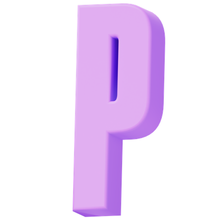 Alphabet P  3D Icon