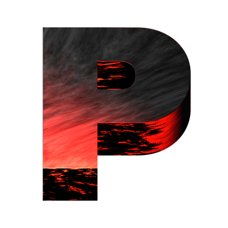 Alphabet P  3D Icon