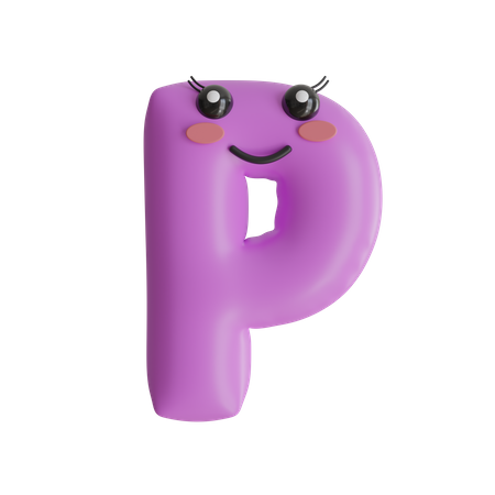 Alphabet P  3D Icon