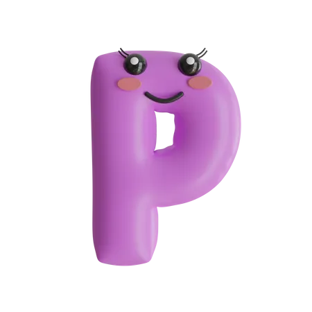 Alphabet P  3D Icon