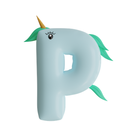 Alphabet P  3D Icon