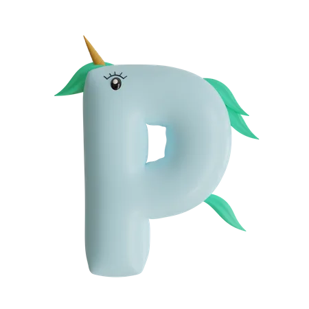 Alphabet P  3D Icon