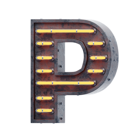 Alphabet P  3D Icon