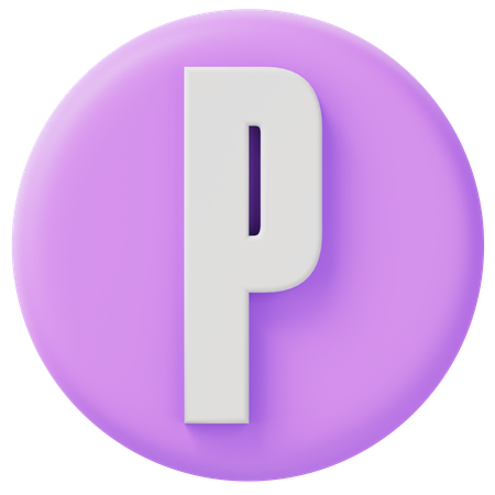 Alphabet P  3D Icon