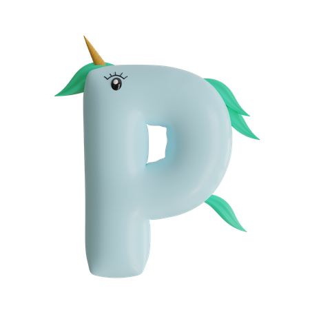 Alphabet P  3D Icon