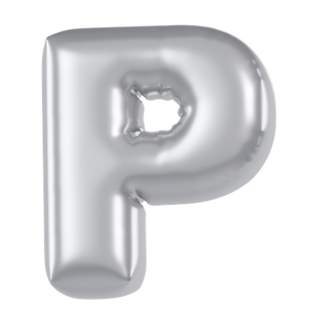 Ballon avec l'alphabet p  3D Icon