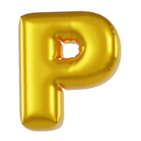 Ballon avec l'alphabet p  3D Icon