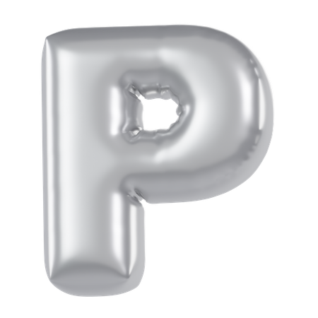 Alphabet P Balloon  3D Icon