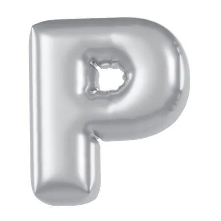 Alphabet P Balloon  3D Icon