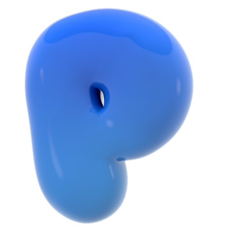 Alphabet P bubble letter  3D Icon