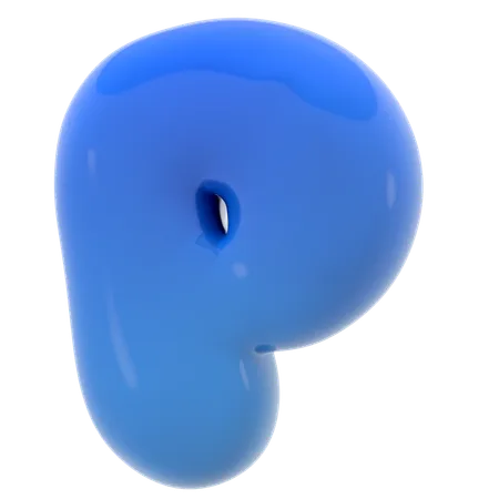 Alphabet P Bubble Letter Illustration In 3 D Design 3D Icon