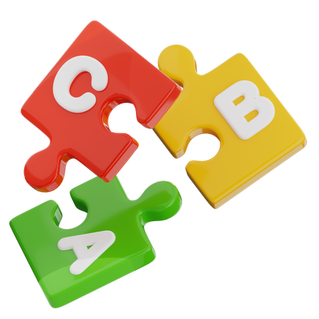 Alphabet Puzzle  3D Icon