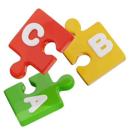 Alphabet Puzzle  3D Icon