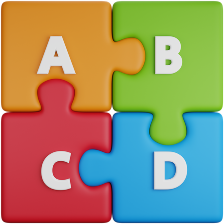 Alphabet Puzzle  3D Icon