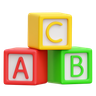 3d alphabet blocks emoji