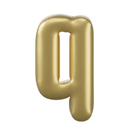 Alphabet Q  3D Icon