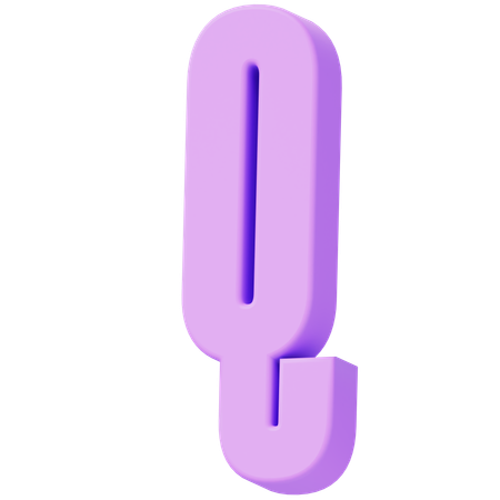 Alphabet q  3D Icon