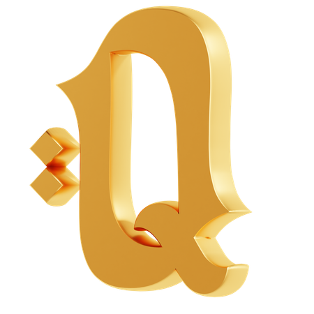 Alphabet Q  3D Icon