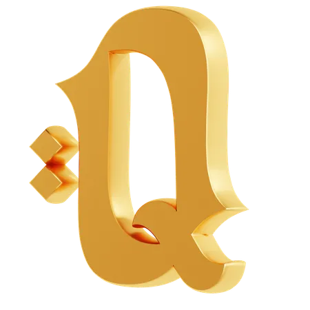 Alphabet Q  3D Icon