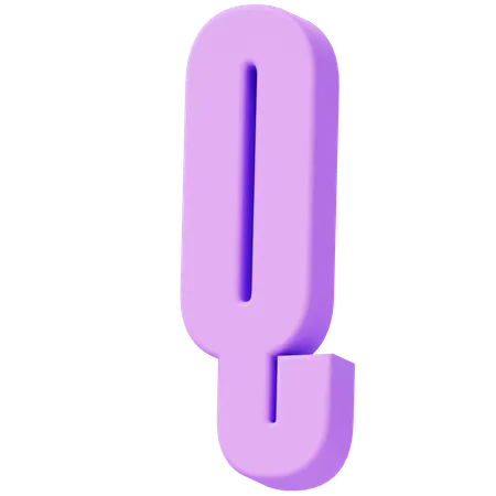 Alphabet Q  3D Icon