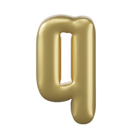 Alphabet Q  3D Icon