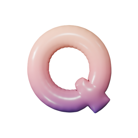 Alphabet Q  3D Icon