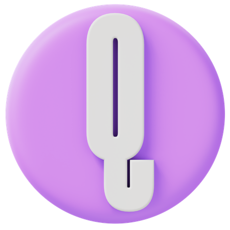 Alphabet Q  3D Icon