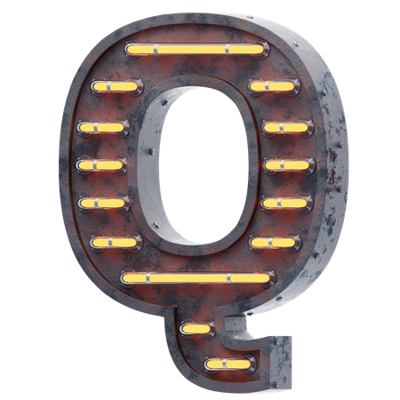 Alphabet Q  3D Icon