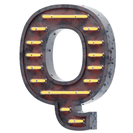 Alphabet Q  3D Icon