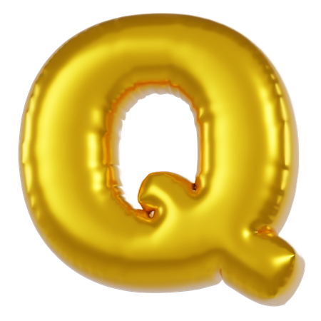 Ballon alphabet q  3D Icon