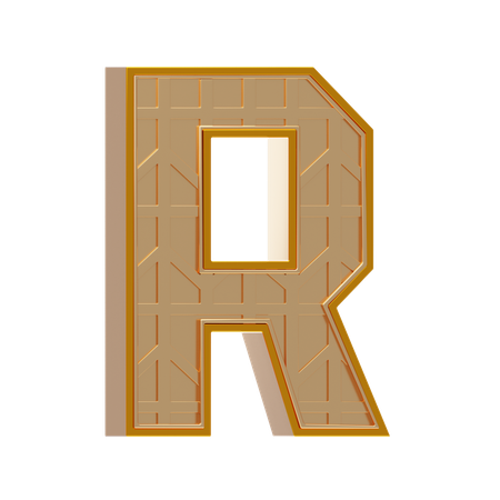 Alphabet R  3D Icon