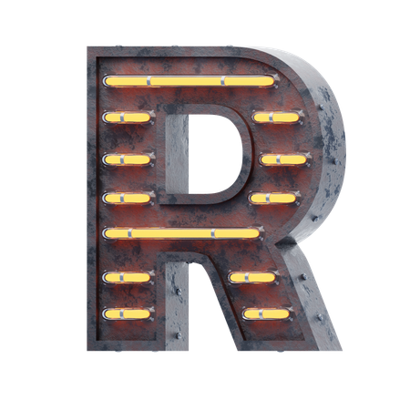 Alphabet r  3D Icon