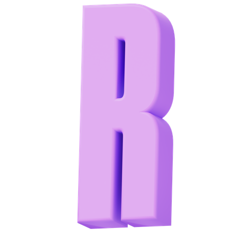 알파벳 r  3D Icon