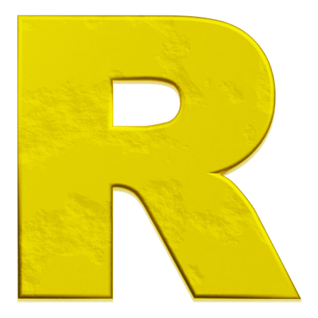 알파벳 r  3D Icon