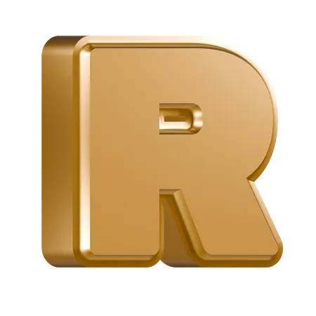 アルファベットr  3D Icon