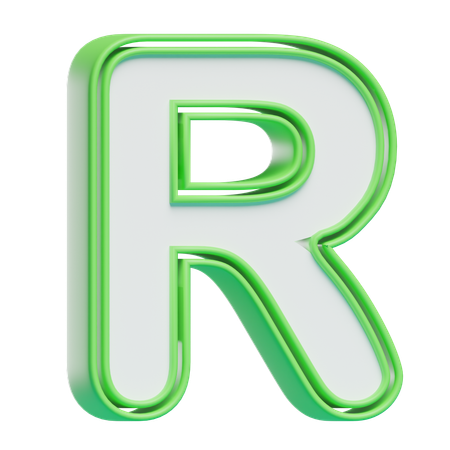 アルファベットr  3D Icon