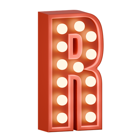 Alphabet R  3D Icon
